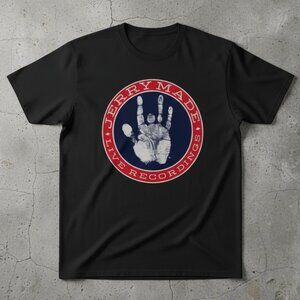 Jerry Made Live Recordings Graphic T-Shirt | Vintage Music Inspired Handprint